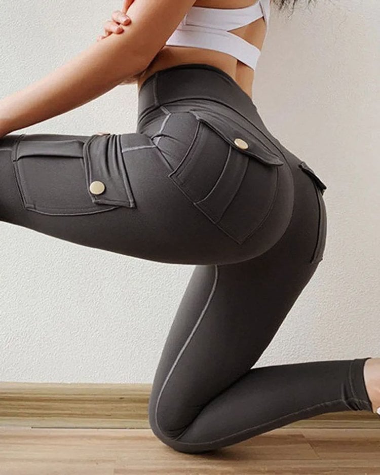 🔥Blowout Sale - 49% OFF🔥Women's Pocket Sexy Stretch Leggings Fitness Track Pants(🔥BUY 2 FREE SHIPPING)